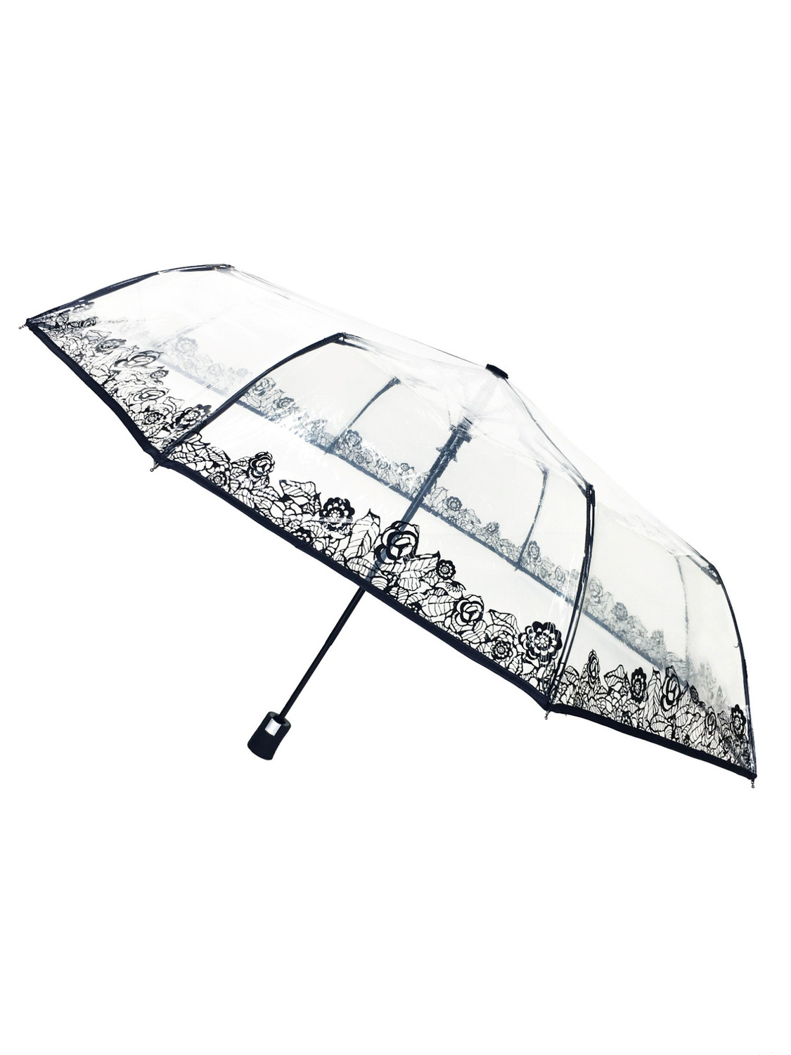 Parapluie Pliable Élégant En Dentelle Brodée Double Étage Anti-UV Pour Femme - Protection Soleil Pluie